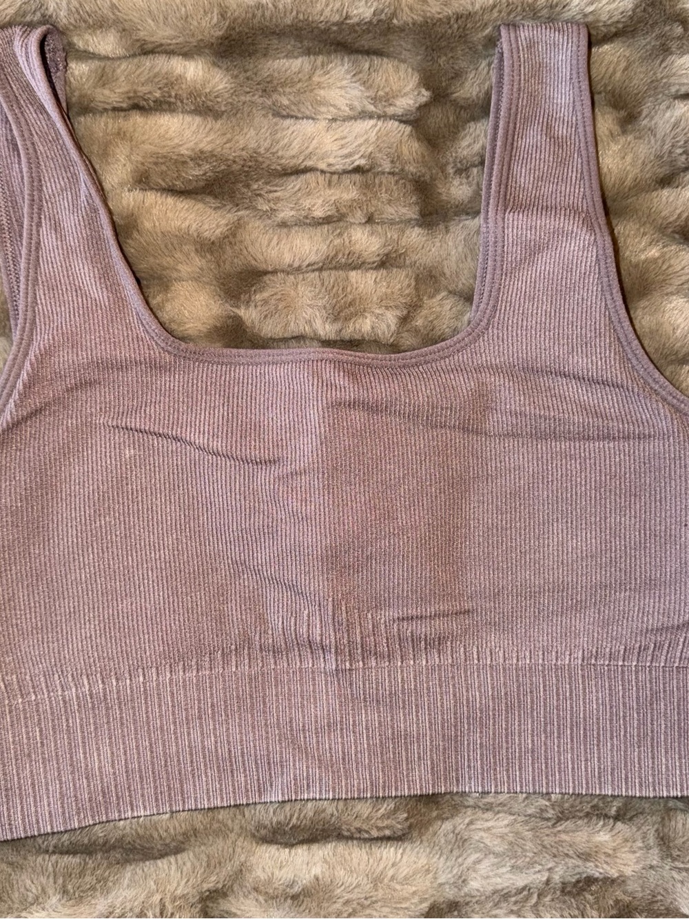 JoyLab Ribbed Lounge Set in purple/brown - Picture 4 of 5